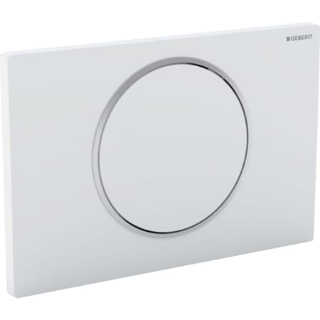 Ảnh của GEBERIT Ovládací tlačítko Geberit Sigma10, pro splachování Start/Stop, Round Deska a ovládací tlačítko: bílé Designový kroužek: pozlacený #115.758.KK.5