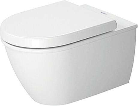 Obrázek DURAVIT Sedátko pro WC 006989 #0069890000 - Barva 00, Typ: Ve tvaru D, Bílá Vysoký lesk, Barva závěsů: Nerez, Překrývající se 370 x 431 mm