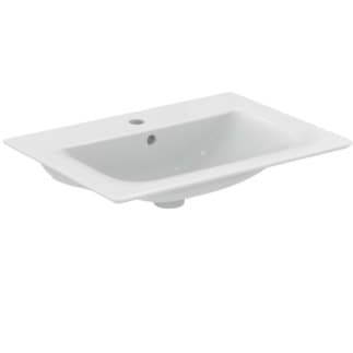 Obrázek IDEAL STANDARD Connect Air nábytkové umyvadlo 640x460mm, s 1 otvorem pro baterii, s otvorem pro přepad (kulatý) #E028901 - Bílá (Alpine)