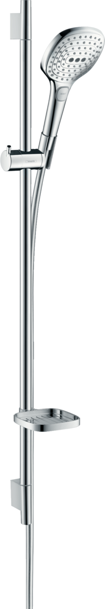 Obrázek HANSGROHE Raindance Select E 120 Sprchová sada 3jet se sprchovou tyčí 90 cm a miskou na mýdlo #26621000 - chrom