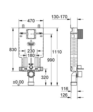 Obrázek GROHE Uniset Modul pro WC s EPS krytem #38643001