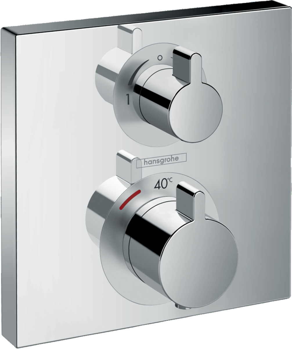 Obrázek HANSGROHE Čtvercový termostat pod omítku Ecostat pro 2 spotřebiče #15714000