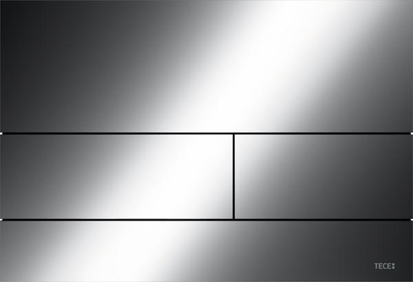 Bild von TECE TECEsquare II Metall WC-Betätigungsplatte, "Polished Black Chrome / Chrom schwarz glänzend", Zweimengentechnik 9240837