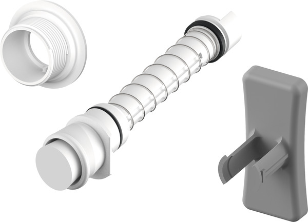 Obrázek TECE shower arm complete set, white #9820363