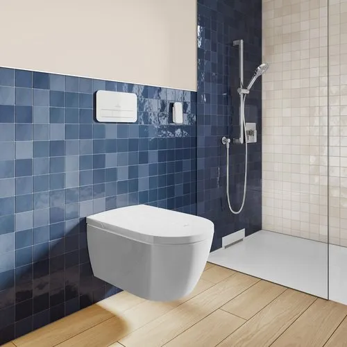 Obrázek VILLEROY BOCH Instalační systémy ViConnect WC deska 200G, 2-splachovací, sklo lesklé bílé #922400RE