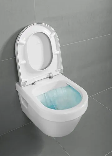 Bild von VILLEROY BOCH Architectura Tiefspül-WC spülrandlos, wandhängend, mit DirectFlush, Weiß Alpin CeramicPlus #5684R0R1