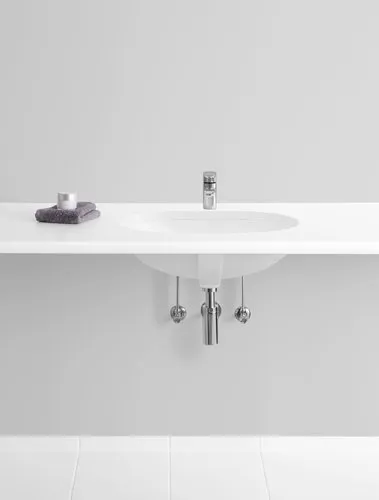 Obrázek VILLEROY BOCH O.novo podomítkové umyvadlo, 600 x 350 x 208 mm, bílá Alpine, s přepadem #41626001